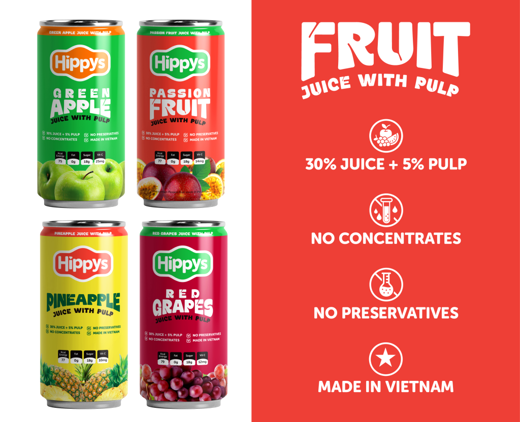 Hippys Fruit Juice with pulp